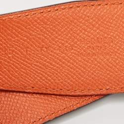 Hermes Feu/Noir Epsom Leather Reversible Belt Strap 95 CM