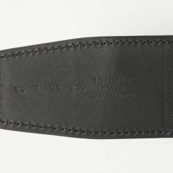 Hermès Gold/Noir Epsom and Swift Leather Brushed Constance Reversible Belt 85 CM