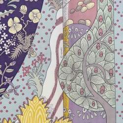 Hermès Blue/Violet Printed Silk Le Premier Chant Scarf