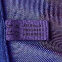 Hermès Purple Brazilian Surteint Dip Dye Silk Shawl