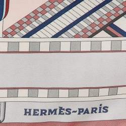 Hermes Multicolor Printed Sangles en Zig Zag Scarf 