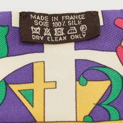 Hermès Multicolor Printed Silk Le Nombre d'Or Silk Twilly 