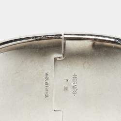 Hermès Clic Clac H Enamel Palladium Plated Extra Wide Bracelet
