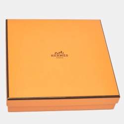 Hermes Anemone/Capucine Epsom and Swift Leather Enamel Quizz H Buckle Belt 85 CM