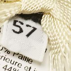 Pre Owned Hermès Beige/Black Straw Anouk Panama Hat