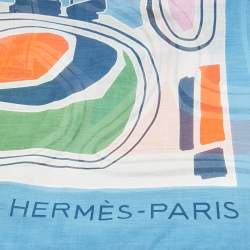 Hermès Multicolor Printed Cotton Palm Tree Pareo