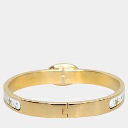 Pre Owned  Hermes Gold Metal Mini Clic Chaine D'Ancre Gloria Soli Bracelet