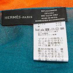Hermès Multicolor Color-Blocked Cashmere Scarf