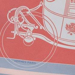 Hermès Pink Printed Silk Twill Scarf