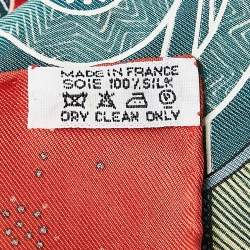 Hermès Red Printed Silk  Reve d'Australie Square Scarf