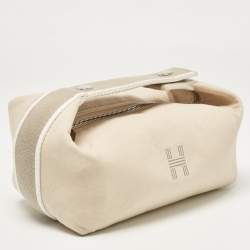 Hermes Natural Canvas Small Bride-a-Brac Pouch