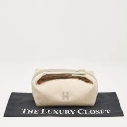 Hermes Natural Canvas Small Bride-a-Brac Pouch