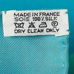 Pre Owned Hermès Blue Les Coupes Silk Square Scarf