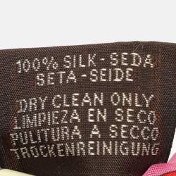 Hermes Red/Pink Printed Silk Rocabar Twilly
