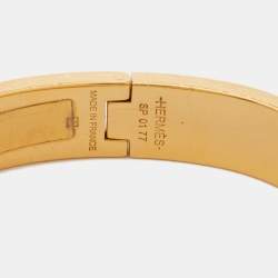 Hermès Clic H Yellow Enamel Gold Plated Bracelet