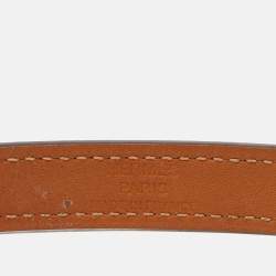 Pre Owned Hermès Kelly Purple Leather Gold Tone  Bracelet