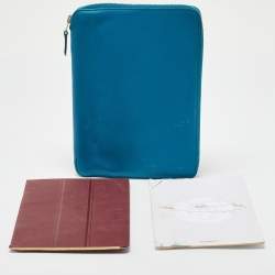 Hermès Blue Izmir Epsom Leather Globe Trotter Zip Agenda Planner