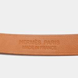 Pre Owned Hermes Coral Pink Leather Kelly Double Tour Wrap Bracelet