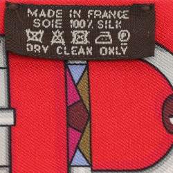 مملوكة مسبقًا Hermes Multicolor Carré en Boucles Silk Twilly