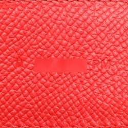 Pre Owned Hermes Red Epsom Leather Hexagon Tressage Bag Strap