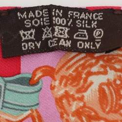 Pre Owned Hermes Pink Brides De Gala Bayaderes Silk Twilly