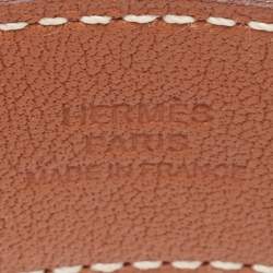 Pre Owned Hermès Kelly Twist Leather Palladium Plated Bracelet