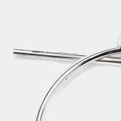 Hermes Loop Sterling Silver Medium Model Earrings