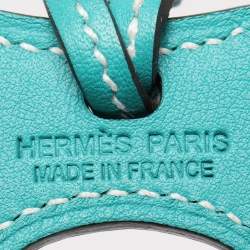 Pre Owned Hermès Blue Swift Leather Paddock Fer a Cheval Bag Charm
