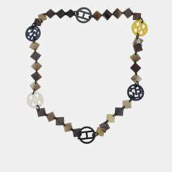 Pre Owned Hermes Lena Horn & Lacquer Necklace
