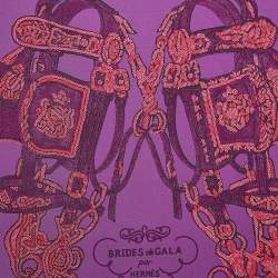 Pre Owned Hermes Purple Silk Brides de Gala Brode Scarf