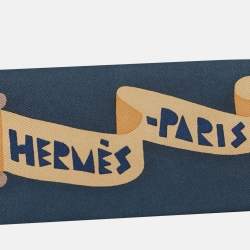 مملوكة مسبقًا Hermes Ardoise / Bleu Jean Silk Parade en Fanfare Twilly