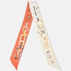 Hermes Orange Silk Do Re Boucles Twilly