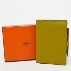 Pre Owned Hermès Vert Chartreuse Mysore Leather Vision Agenda Cover