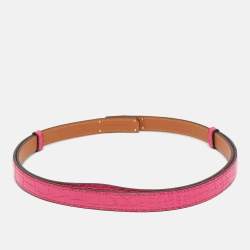 مملوكة مسبقًا حزام هيرمس كيلي 18 قابل للضبط إكسسوار ذهبي اللون و جلد إيبسوم ذهبي