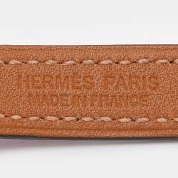 Hermes Purple Leather Rivale Palladium Plated Double Tour Bracelet