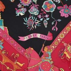 Hermes Multicolor Print Silk Fantaisies Indiennes Scarf