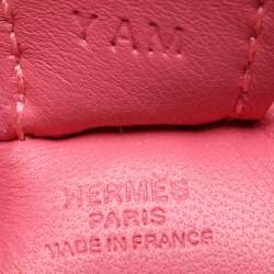 Hermes Pink Milo Leather GriGri Rodeo Bag Charm PM
