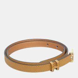 Hermes Brown Epsom Leather Pop H 15 Belt