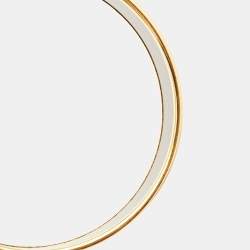 Hermès Multicolor Enamel Gold Plated Wide Bracelet