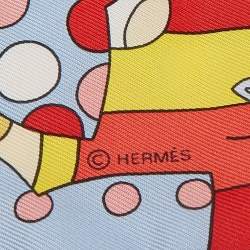 Hermès Red/Yellow Silk Les Murmures de la Foret Silk Twilly
