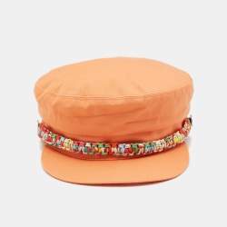Hermès Orange Cotton Deauville Cap