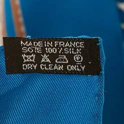 Pre Owned Hermès Blue Silk La Danse du Cheval Marwari Scarf