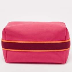 Hermes Hibiscus Canvas Large Bride-a-Brac Pouch