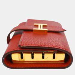 Hermes Rouge Casaque Epsom Key Case