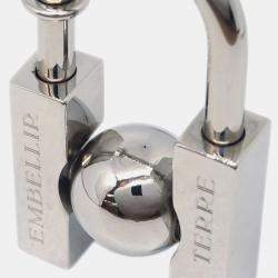 Hermes 2001 Earth Cadena Padlock Silver Small