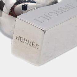 Hermes 2001 Earth Cadena Padlock Silver Small