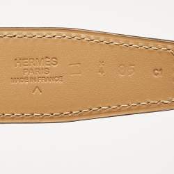 Hermes Geranium Crocodile Porosus Collier De Chien Reversible Belt 85 CM