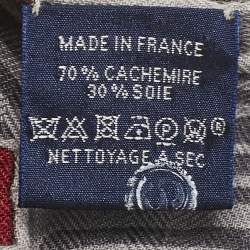 Hermès Grey Cashmere Blend Aaaaargh! Square Scarf 