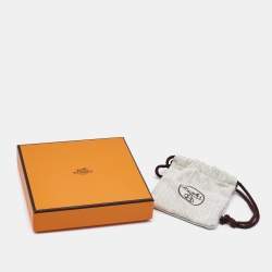Hermes Clic H White Enamel Palladium Plated Bracelet