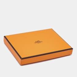 Hermès Clic H Orange Enamel Gold Plated Bracelet